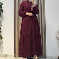 NAQSHE ELBİSE BORDO