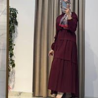 NAQSHE ELBİSE BORDO