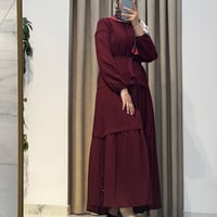 NAQSHE ELBİSE BORDO
