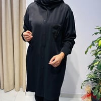 NURCAN ÇETİN HEDDY TAŞ İLEMELİ CEP DETAYLI KAPÜŞONLU TUNİK