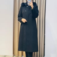 ORHAN KAŞE KAPÜŞON KÜRKLÜ KABAN SİYAH