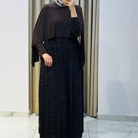 QARİN LEOPAR DESENLİ ELBİSE KAHVE