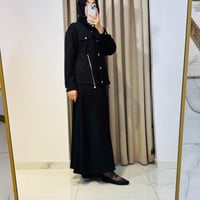 QMASH ETEKLİ FERMUARLI TAKIM SİYAH
