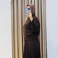 TERZİ DÜKKANI AMARA PAMUK TRİKO CEKET KAHVE