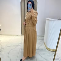 TERZİ DÜKKANI AXEL KOTON ELBİSE GÖMLEK TAKIM CAMEL