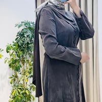 TERZİ DÜKKANI DANTE LYOCELL ŞAL DETAYLI BRİTLİ ELBİSE KAHVE