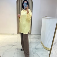 TERZİ DÜKKANI LİLAC ASETAT GÖMLEK SARI