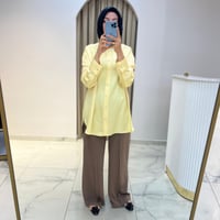 TERZİ DÜKKANI LİLAC ASETAT GÖMLEK SARI