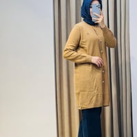 TIĞ TRİKO BASİC CASHMERE UZUN HIRKA CAMEL