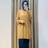 TIĞ TRİKO BASİC CASHMERE UZUN HIRKA CAMEL