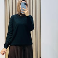 TIĞ TRİKO BONCUK İŞLEMELİ BLUZ