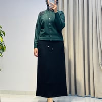 TIĞ TRİKO ÇİÇEK APLİKELİ HIRKA YEŞİL