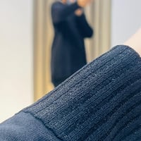TIĞ TRİKO ETEK UCU SİMLİ TRİKO TUNİK SİYAH