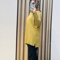 TIĞ TRİKO ETEK UCU SİMLİ TRİKO TUNİK YAĞ YEŞİLİ