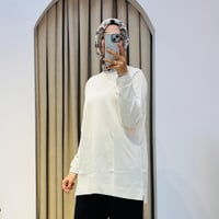 TIĞ TRİKO FIRFIR DETAYLI RAYON TUNİK VANİLYA