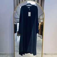 TIĞ TRİKO KUPRA VE RAYON MİXLİ ELBİSE LACİVERT