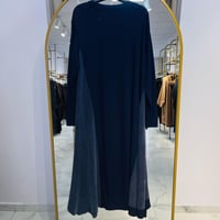 TIĞ TRİKO KUPRA VE RAYON MİXLİ ELBİSE LACİVERT