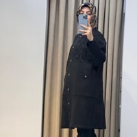 TIĞ TRİKO NAKIŞ DETAYLI SÜET KAP SİYAH