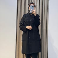 TIĞ TRİKO NAKIŞ DETAYLI SÜET KAP SİYAH