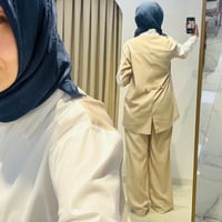 TIĞ TRİKO PALMİYE NAKIŞLI POPLİN KOMBİNLİ MAVİ