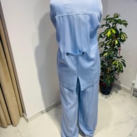 TIĞ TRİKO PALMİYE NAKIŞLI POPLİN KOMBİNLİ MAVİ