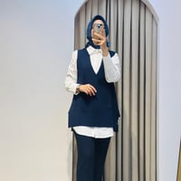 TIĞ TRİKO V YAKA RAYON SÜVETER LACİVERT