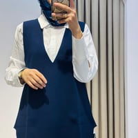 TIĞ TRİKO V YAKA RAYON SÜVETER LACİVERT