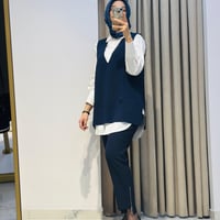 TIĞ TRİKO V YAKA RAYON SÜVETER LACİVERT