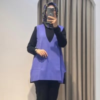 TIĞ TRİKO V YAKA RAYON SÜVETER MOR