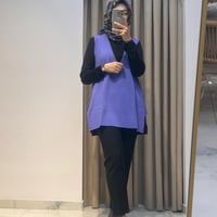TIĞ TRİKO V YAKA RAYON SÜVETER MOR