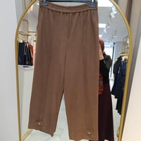 YUSUF ÖZDEMİR BELİ LASTİKLİ KADİFE PANTOLON AÇIK KAHVE