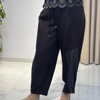 YUSUF ÖZDEMİR PARAŞÜT KUMAŞ DETAYLI  PANTOLON LACİVERT KAHVE SİYAH