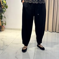 YUSUF ÖZDEMİR PARAŞÜT KUMAŞ DETAYLI  PANTOLON LACİVERT KAHVE SİYAH