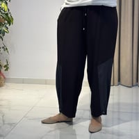 YUSUF ÖZDEMİR PARAŞÜT KUMAŞ DETAYLI  PANTOLON LACİVERT KAHVE SİYAH