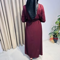 ZARİF KREP ELBİSE BORDO