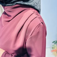 ZARİF KREP ELBİSE BORDO
