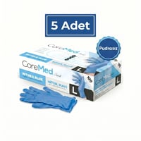 Bimel Pudrasız Mavi Nitril Eldiven (L) Beden 100'lü 5 paket