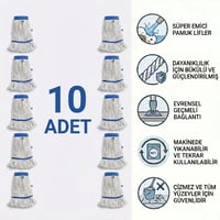 Ekstra Islak Mop Dar 350 Gr 10'lu