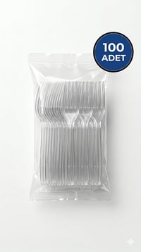Plastik Çatal 100 Adet