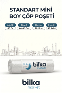 Standart Mini Boy Çöp Poşeti 44-45 Cm Beyaz