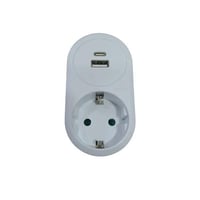 1 Lİ USB-A USB-C 5V 3.4A 16A 250V ADAPTÖR 