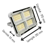 200W MİAMİ TAŞINABİLİR ŞARJLI SOLAR LED PRO. 
