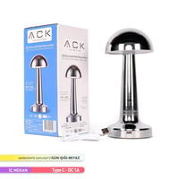 ACK Şarjlı Dokunmatik LED Masa Lambası, Renk Değiştirilebilir, Krom Renk Tek Anahtarla 3 Renk AF11 - 00295