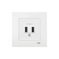 Viko Karre Beyaz 5V-2A USB Şarj Prizi Çerçeve Dahil 90967101
