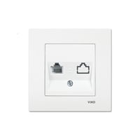 Viko Karre Beyaz Numeris Telefon Prizi RJ11 Çerçeve Dahil 90967013