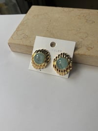 GOLD ÇERÇEVELİ RENKLİ KÜPE