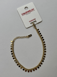 MİNİ PLAK DETAYLI GOLD BİLEKLİK