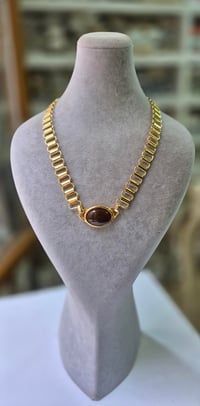 KAHVE TAŞLI KOLYE