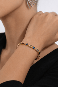 RENKLİ TAŞLI  GOLD BİLEKLİK