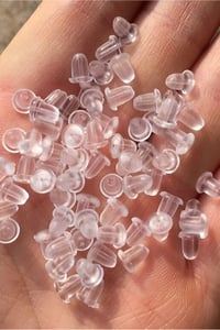 200 Adet Şeffaf Küpe Arkası Pistonu Küpe Arkalığı (100 ÇİFT)
